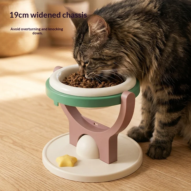 Comedero para Mascotas Montado en la Pared, Protección para el Cuello, Anti-Queda de Alimentos, Comedero para Perros y Gatos de Acero Inoxidable, Cerámica y Plástico, Suministros para Mascotas