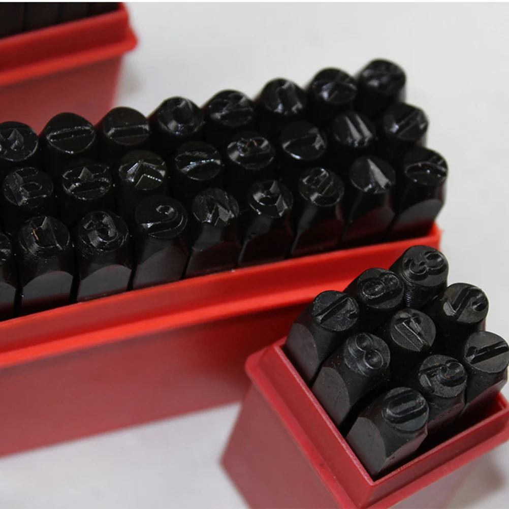 

36 pcs Letters Set Craft Stamp Tool Carbon Letters Numbers Punch Set Steel Art Punch Hole Stamping Marking Design