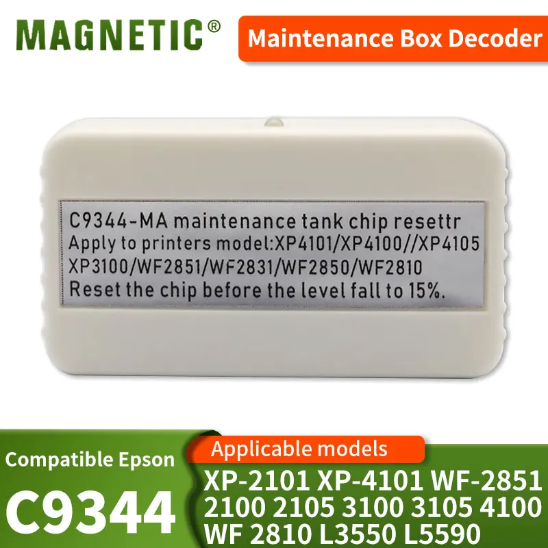 C9344 Maintenance Box Tank Chip Resetter For Epson L3560 L3550 L5590 XP-2100 2105 XP-3100 XP-3105 XP-4100 XP-4105 2810 Printer