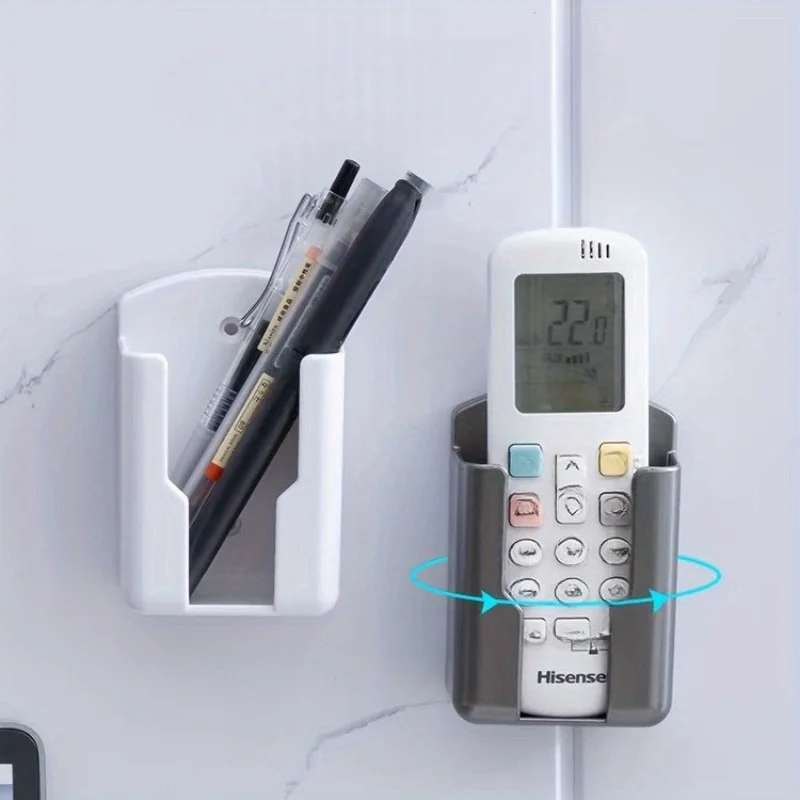 One Adhesive Command Wall Organizer | Hands-Free Charging Station & Remote Control Holder for Living Room, Bedroom, Kitchen