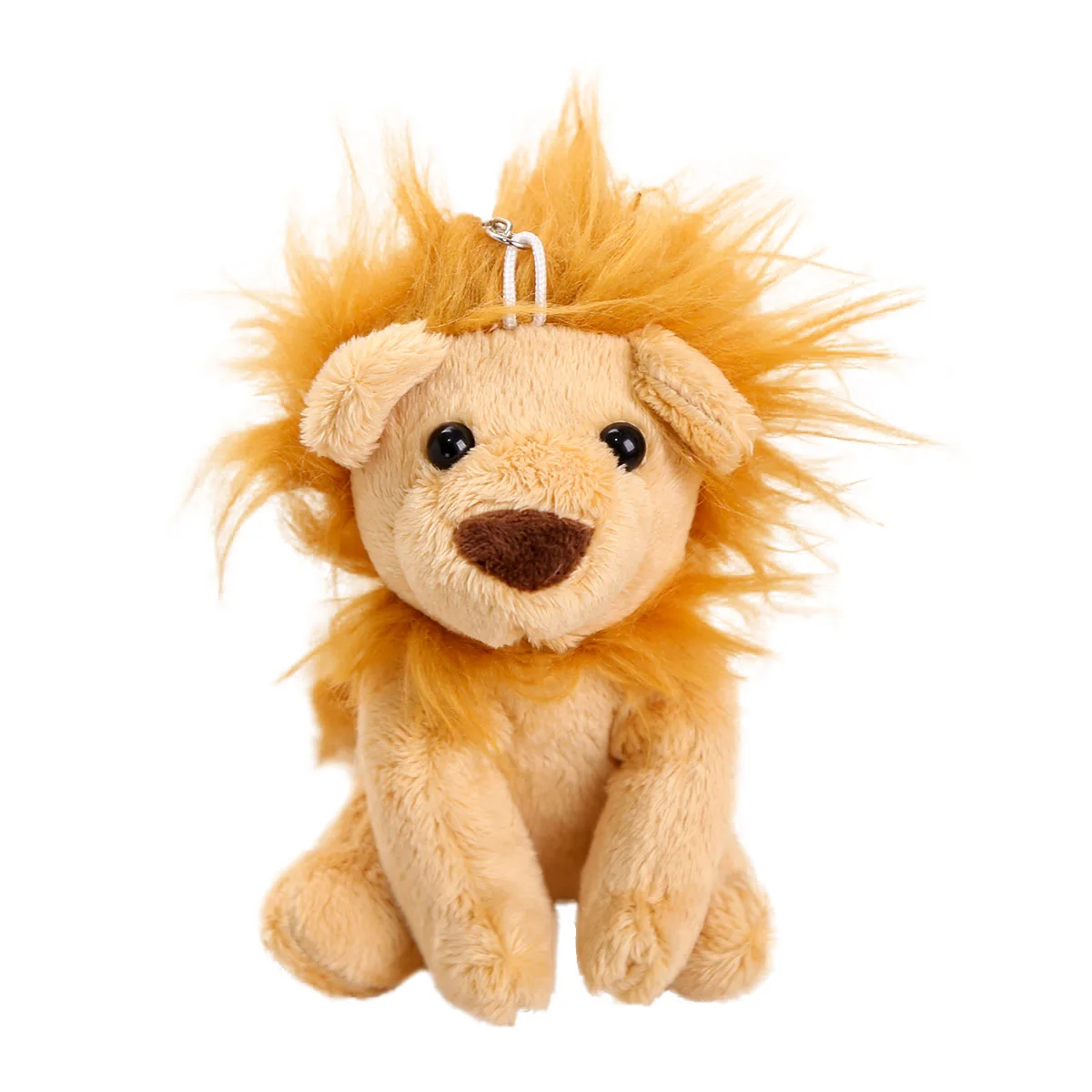 Japonês bonito leão boneca de pelúcia chaveiro pingente presente criativo simulação animal pequeno leão pelúcia boneca saco decoração presente