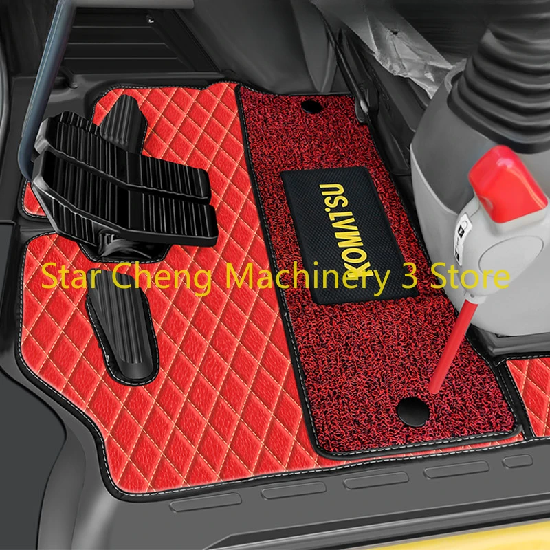 

New For Excavator Foot Mat Komatsu PC56/60/70/110/120/130/200/300 360 400 450 -6-7-8Cab Carpet Anti-dirty Pad Accessories