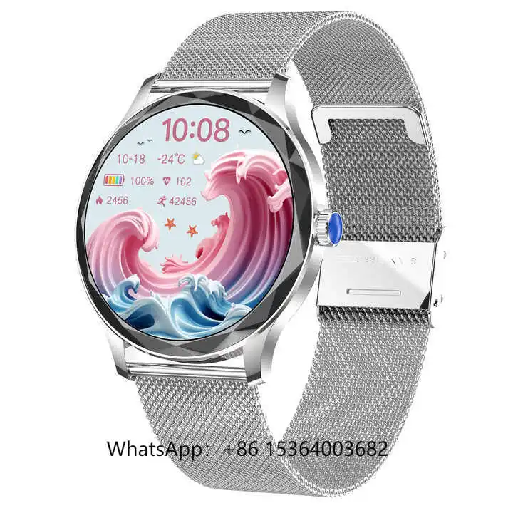 

2025 Lady Smart Watch FW45 IP67 AMOLED Blood Oxygen Health Monitoring Wearable Devices Sports Relojes Smartwatch