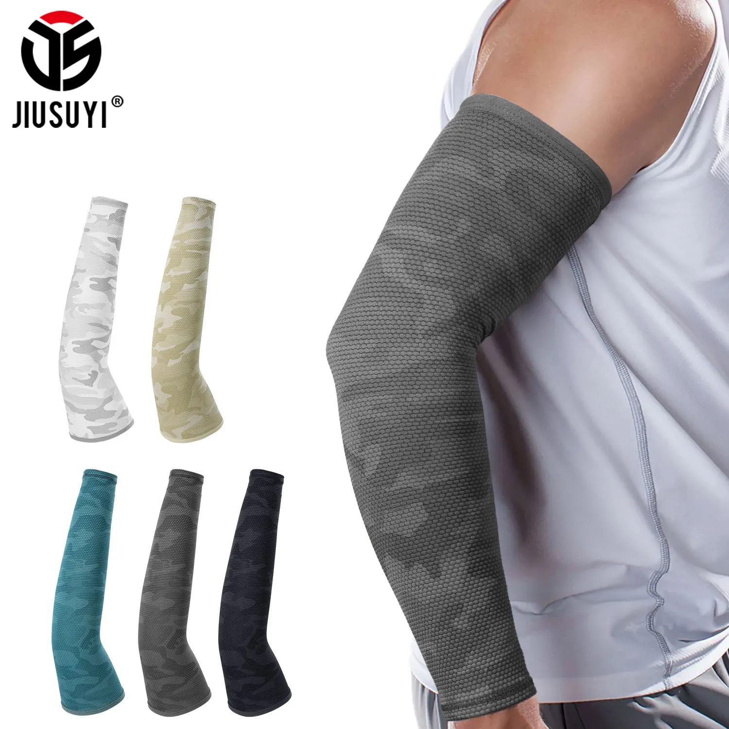 

1 Pair Arm Sleeves Summer Sun UV Protection Ice Cooling Cycling Running Fishing Climbing Riding Arm Cover Warmers For Men Women