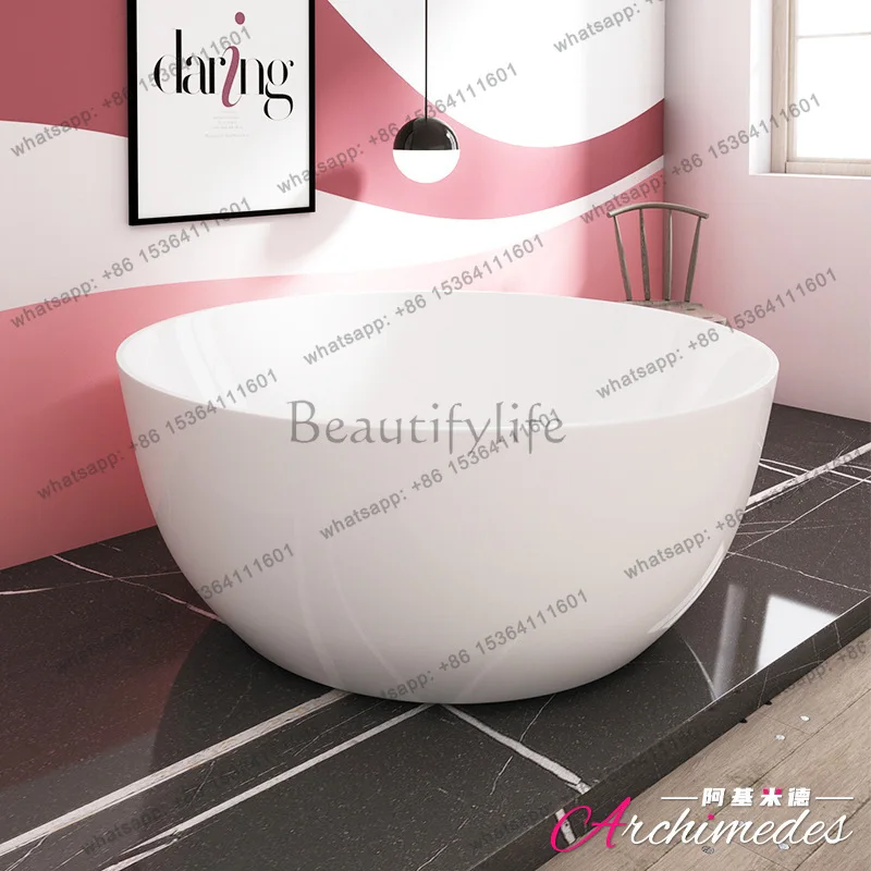 

B & B hostel, teacup-type acrylic freestanding bathtub, full skirt round couple bathtub AJ-6054
