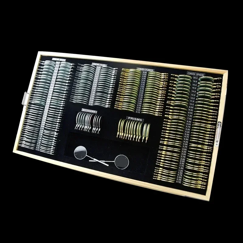 Direct Supply 266PCS Ophthalmic Trial Lens Set High Quality Metal Frame Aluminium Case​