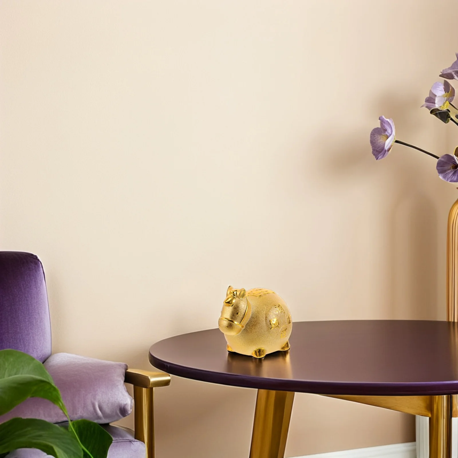 

Ceramic Horse Saving Box 2026 Chinese New Year Zodiac Animal Coin Jar Fengshui Porcelain Money Bank Ceramic Horse Ornaments