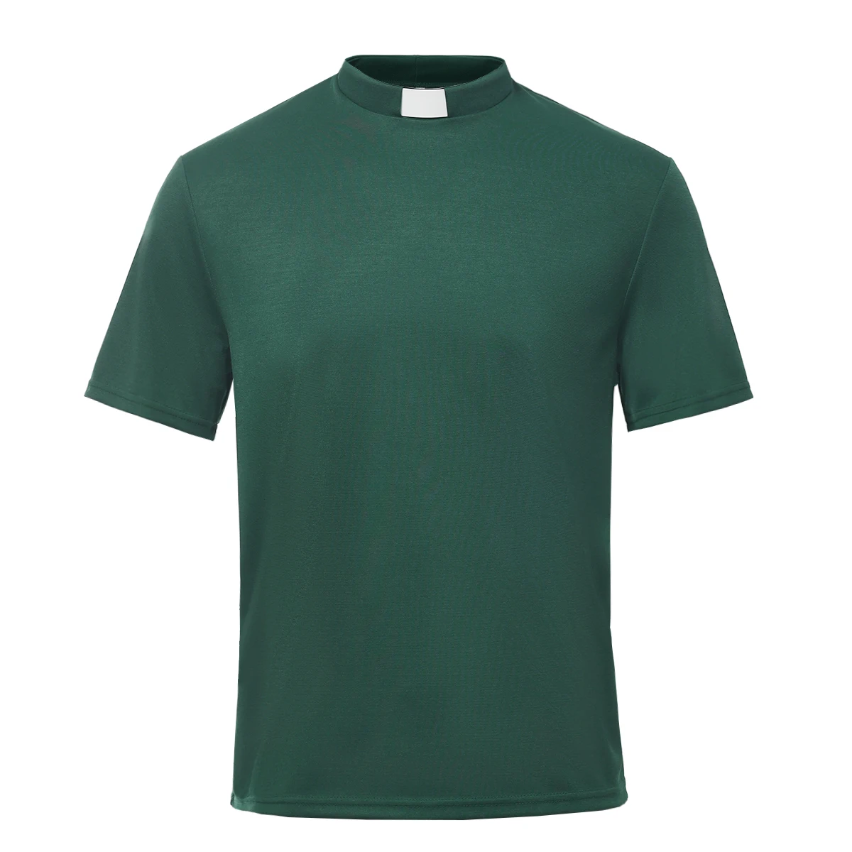 Мужская рубашка с воротником-стойкой для духовенства, рубашка с коротким рукавом, рубашка пастор-министра