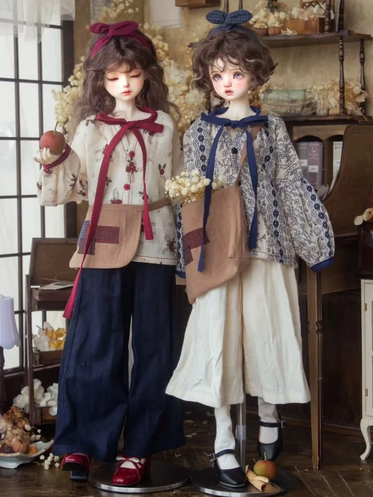 

BJD Doll Clothes For 1/4 Doll Red Blue Clothing Accessories Outfit Doll Dress Up Gift Diy (Only Clothes No Doll)