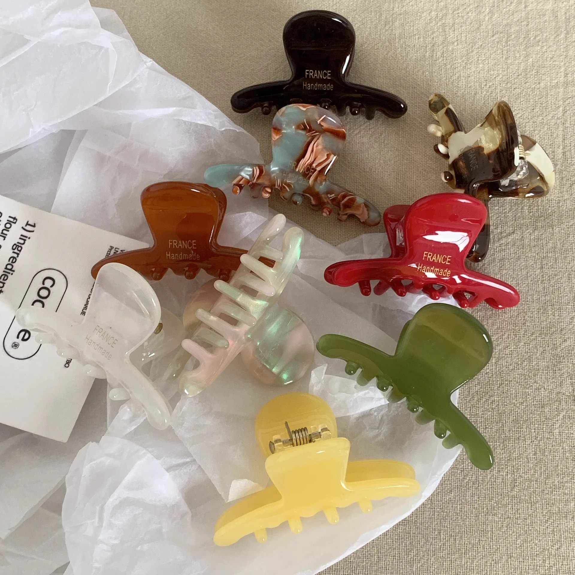 1PC Essigsäure Kleine Halteklammer Halbe Krawatte Haar Hai Clip Kinder Hinterkopf Platte Haarspange Haarvolumen Weniger Haar Ca – Detail 10