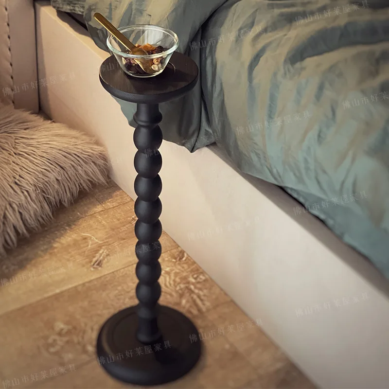 Designer's original all-solid wood vintage furniture small side table cup rack, portable multifunctional minimalist vintagestor
