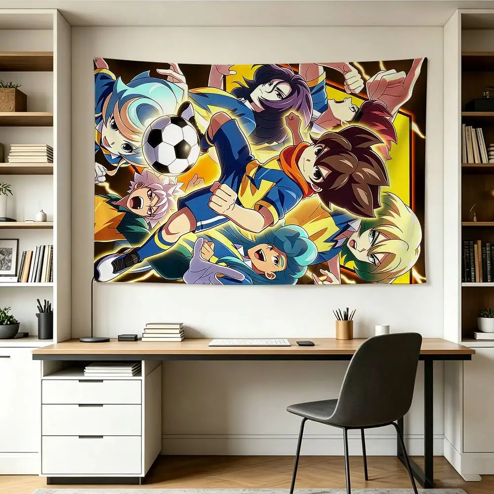 Soccer Anime Inazuma E-Eleven   Flags Wall Hanging Background Art Banner for Bedroom Home Outdoor Decor