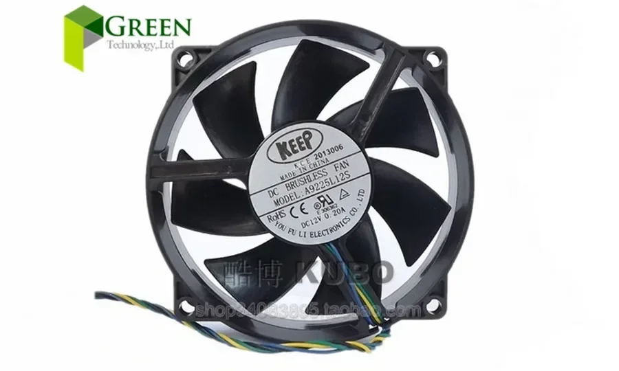 Ventilador circular com furo para CPU, ventilador de refrigeração, PWM 4pin, DC 12V, 0.2A, 9025, 9225, 90mm, 9cm, 72mm, 775