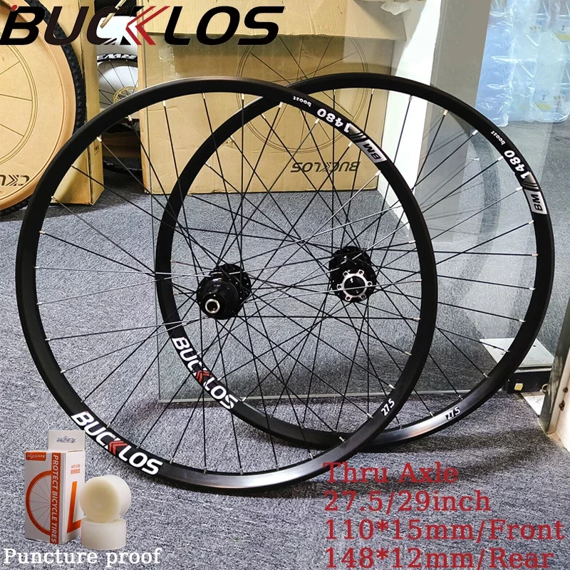 

Bicycle Wheelset 27.5/29in MTB Wheelset 110*15mm 148*12mm Bicycle Wheel Rim Thru Axle for 1.9-2.5 Tire 8/9/10/11 Speed Bike Part