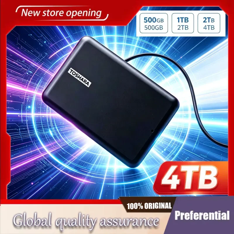 Original A5 Portable External Hard Drive 4TB/1TB/2TB Canvio Basics USB 3.2 External Data Storage Capacity for PS5 Notebook
