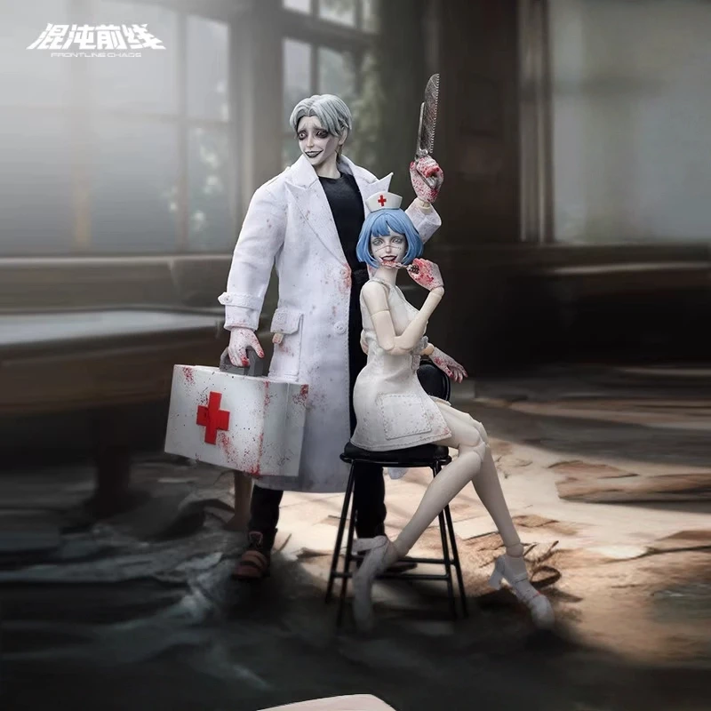 

JOYTOY Level 9 Frontline Chaos Series Dark Doctor Dr White&Mad Nurse 77 1:12 Movable Doll Tidal Current Model