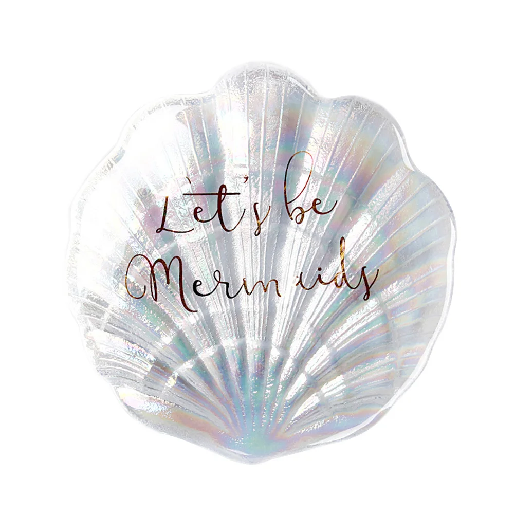 

Shell Shape Jewelry Dish Durable Stylish Jewelry Storage Plate for Earrings Necklaces Bracelets Rings Hair Bands Home Shop