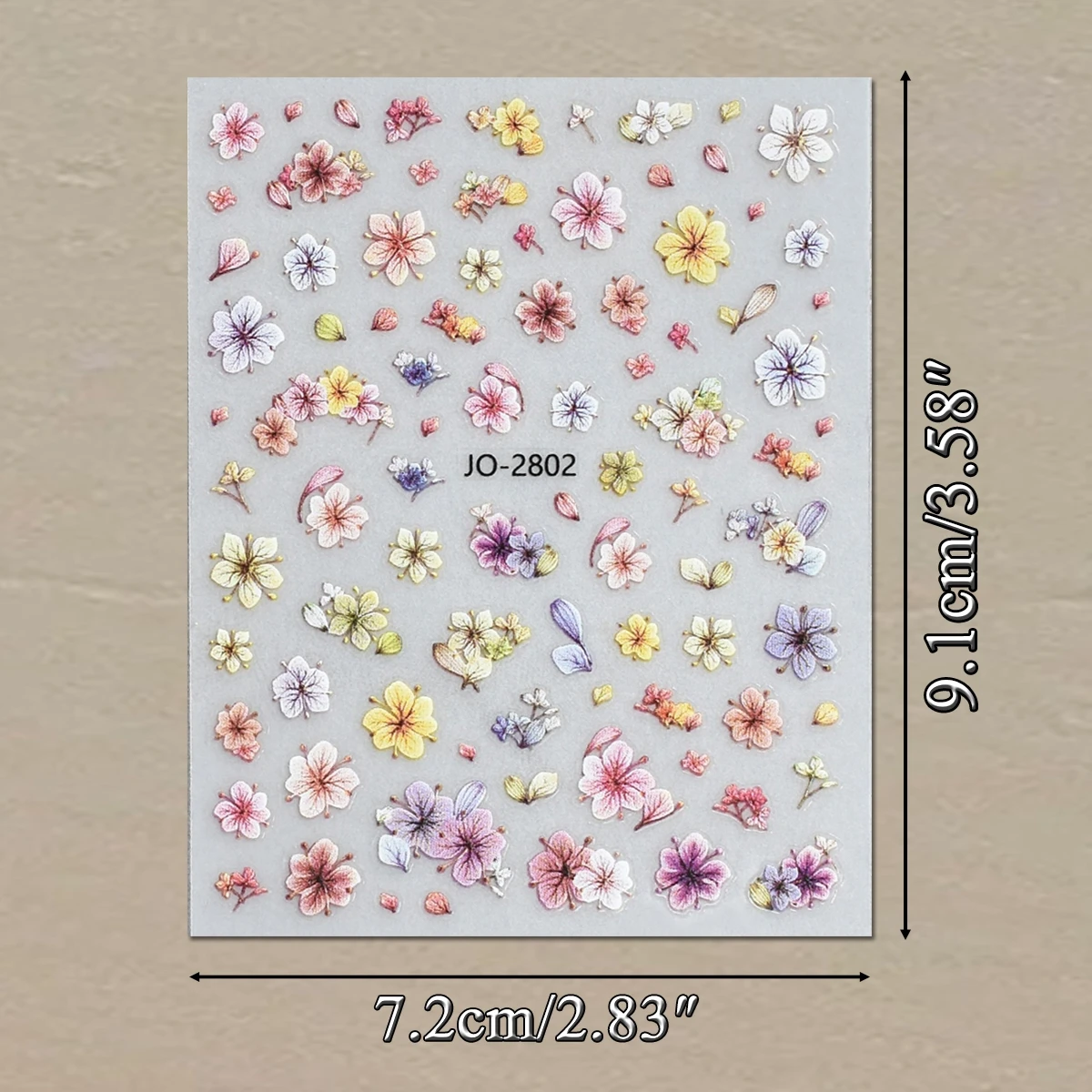 3/6/12/18 ورقة الأزهار مسمار ملصقات المائية زهرة البتلة النباتية الربيع حديقة لينة الباستيل ذاتية اللصق مسمار ملصقات فنية #5