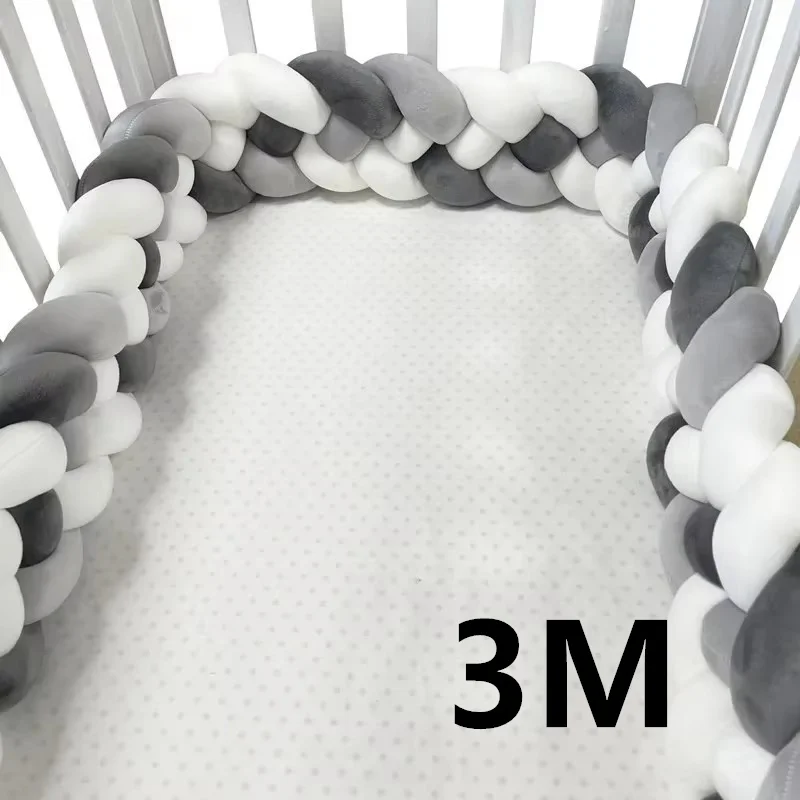 1M 2M 3M Baby Bumper Crib Protector Baby Bed Cushion for Infant Room Baby Cot Bumper Anti-collision Room Decor Baby Bed Bumper image 3