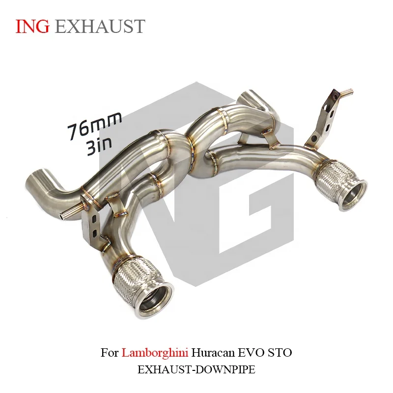 High Performance 3 Inch 76mm Stainless Steel X-Pipe for Lambor Huracan STO EVO V10 Racing Exhaust System
