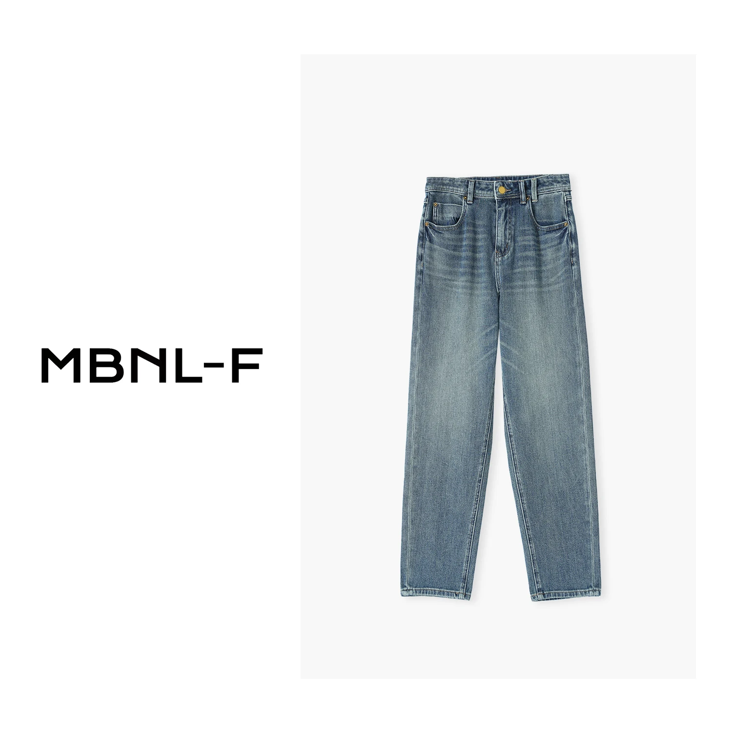 

Удобные джинсы с высокой талией, повседневные, однотонные, MBNLF XM6770, женские премиум-джинсы, длинные брюки, осень 2023