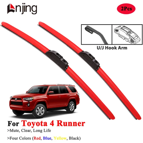 Escobillas de limpiaparabrisas rojas LNJING para Toyota 4runner 4 Runner 1989-2024