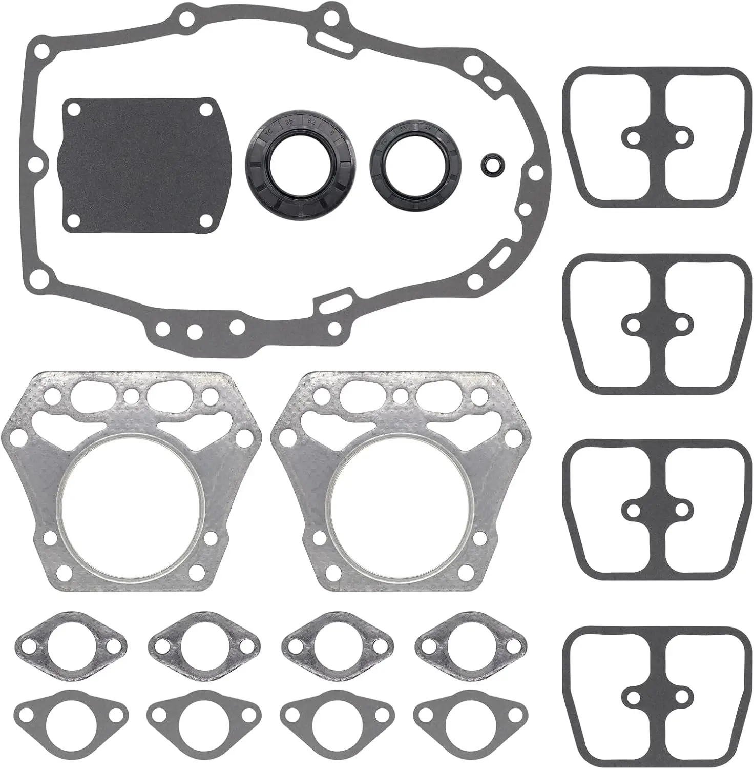 11060-7013 Engine Rocker Gasket Ket with 11004-7006 Head Gasket Fit for Kawasaki FH721D FH770D Replace 11060-7011 92049-7007