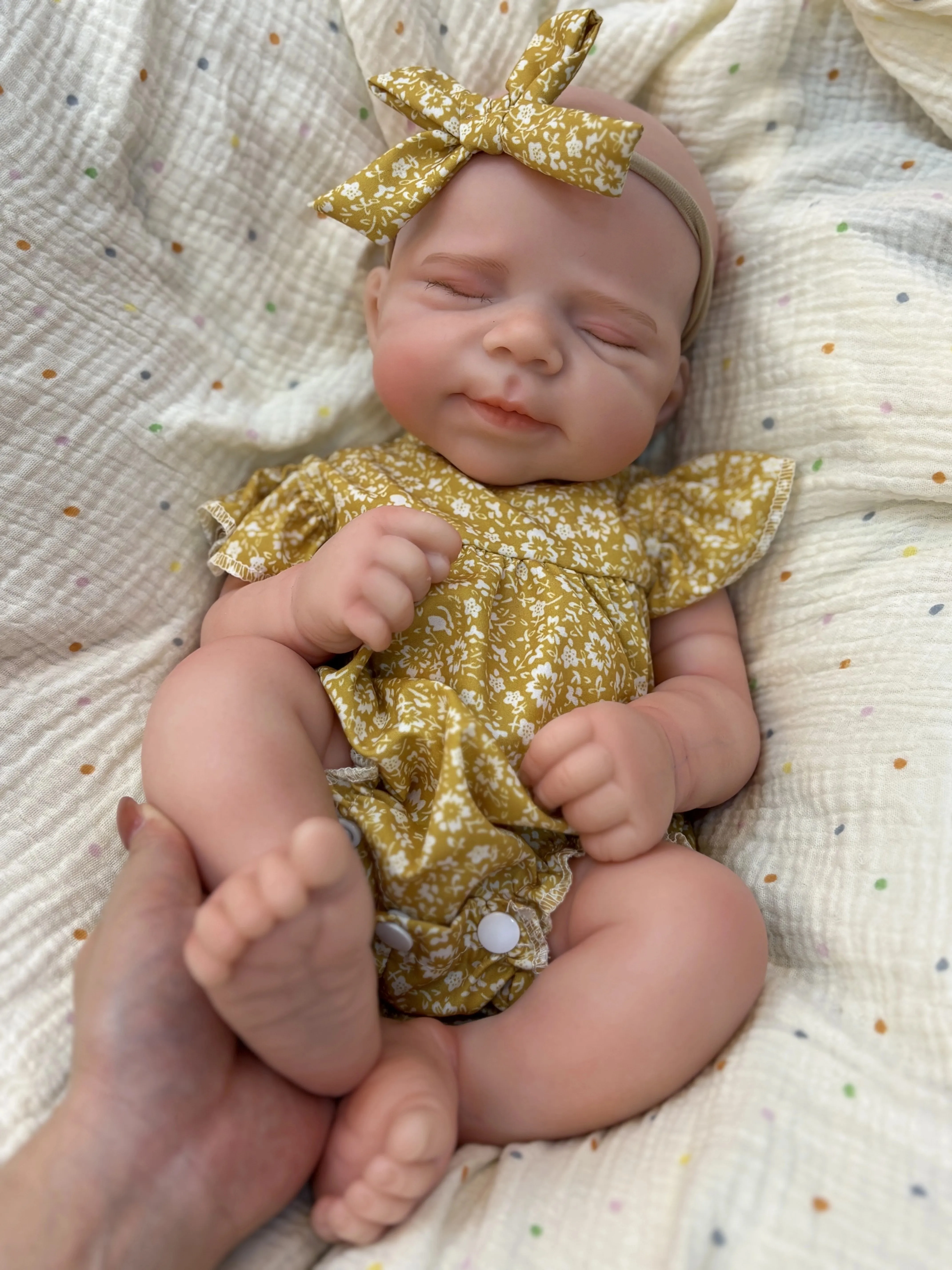 OtardDolls 13-Zoll-Puppe mit offenem Mund, Pascale Reborn-Puppe, Ganzkörper-Silikonpuppe, bemalte Puppe, Spielzeug, Reborn-Puppe aus Silikon, echter Körper – Detail 14