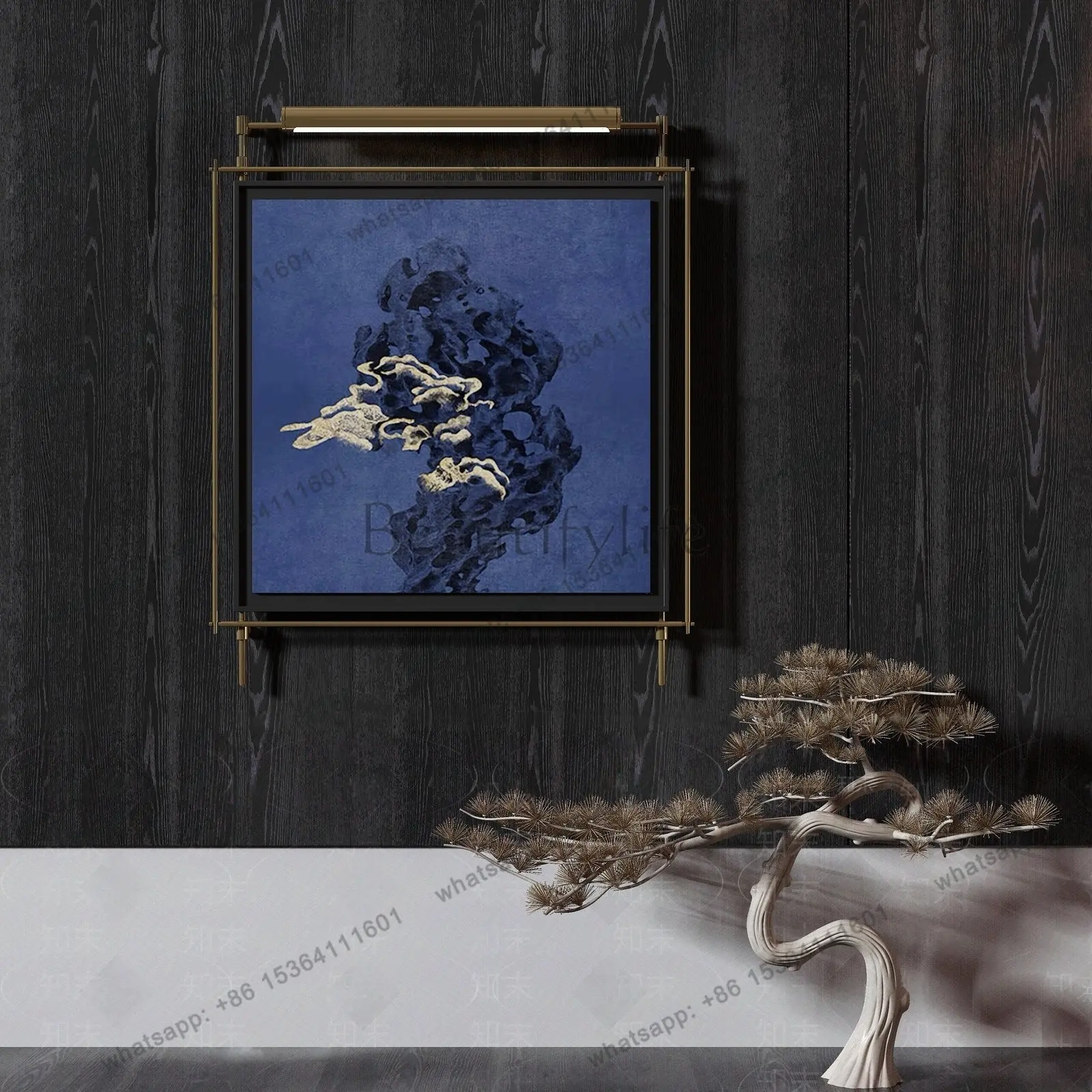 Best Sellers Modern Light Luxury Abstract Hanging Painting Entrance Decoration High-end Atmosphere Custom Painting