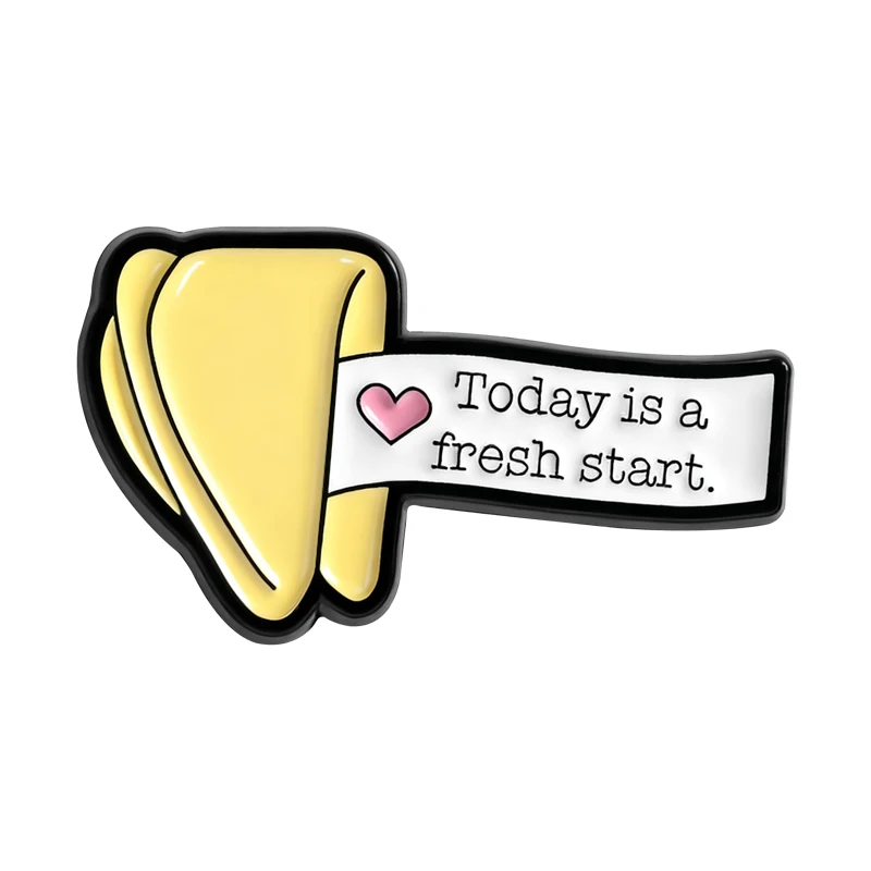Сегодня-is-a-fresh-start-fortune-cookie-Брошь-Эмалированные-булавки-Мотивационная-позитивная-брошь-с-цитатами-Одежда-Булавки-для-лацканов-Ювелирные-изделия-Подарок