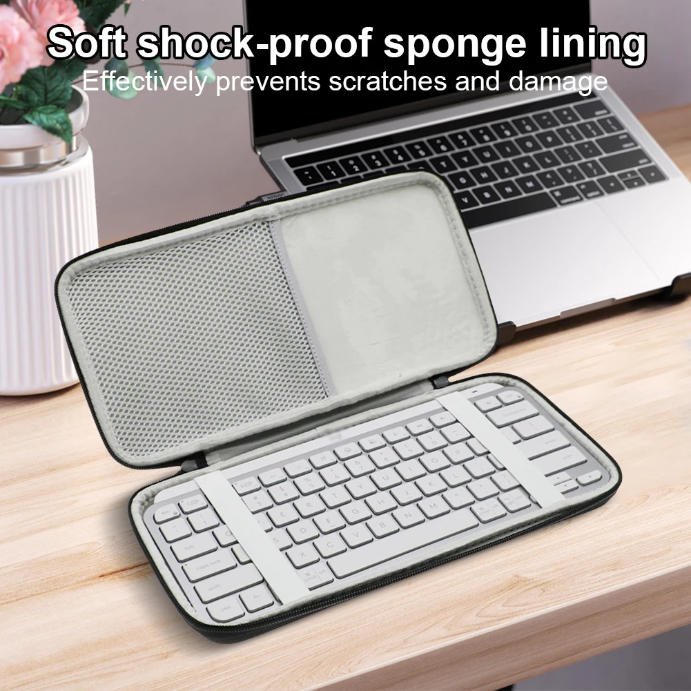 EVA Hard Case Illuminated Keyboard Storage Case Carry Case for Logitech MX Keys Mini Wireless Keyboard