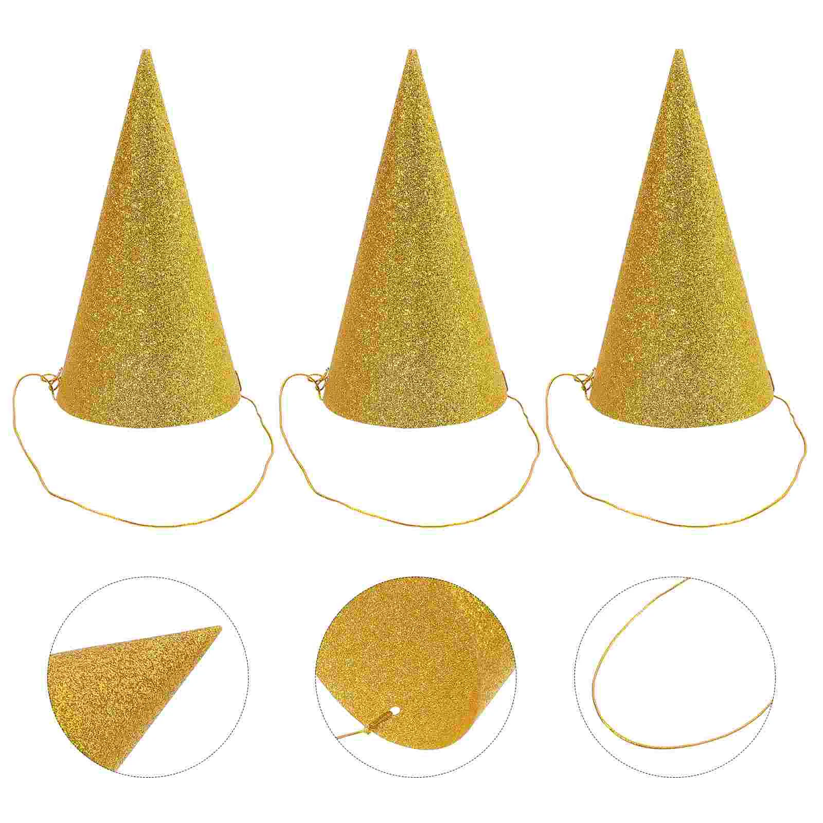 

12 PCS Caps Prince Crown Kids Toddler Decorate Birthday Hat Golden Baby Crowning