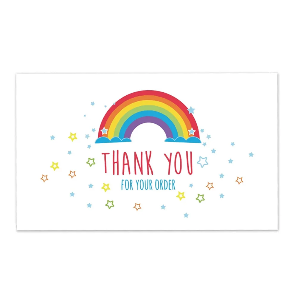 

10-30Pcs/lot Thank You For Your Order Card Colorful Thank You For Supporting Small Business Label Gift Decor Card