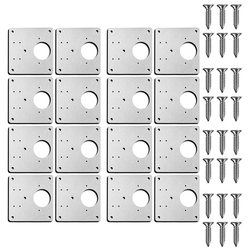 

Hinge Repair Plate Kit With Hole For Cabinet, Rust Resistant Plate Repair Brackets For Kitchen Cupboard Door Furniture