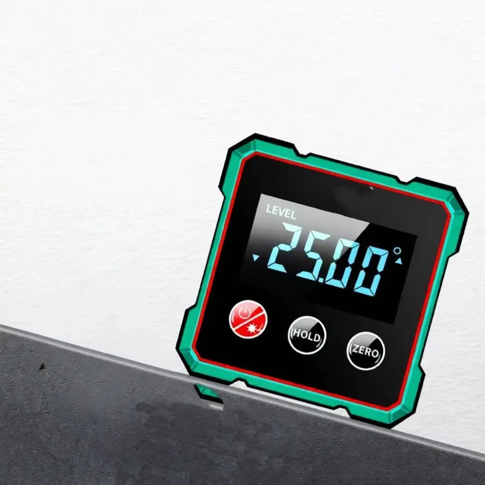Portable Digital Angle Finder Level Gauge Aluminum Alloy Inclinometer Backlit Protractor Precise Measuring Device For Profession