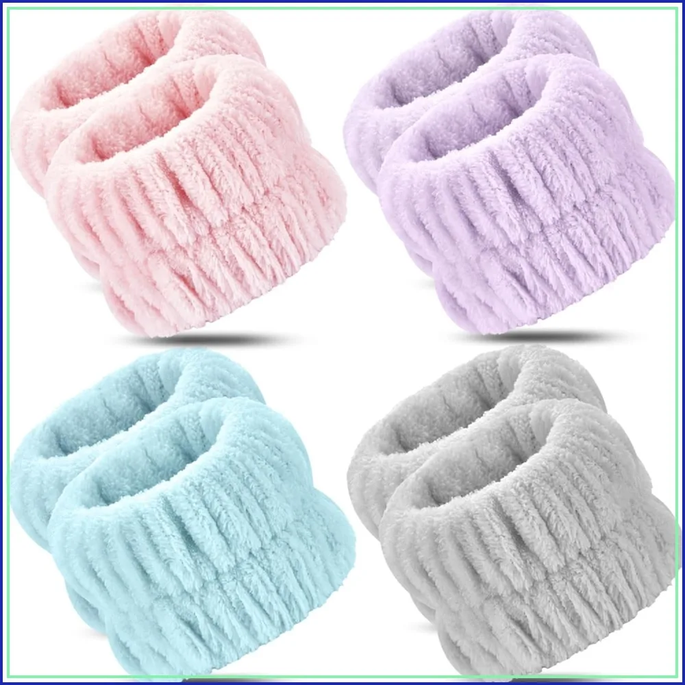 Wrist Bands for Washing Face, 8Pcs Spa Face Washing Wristbands, Microfiber Arm Wrist Towels, Absorbent Wash Wristbands for Women Men, Prevent Water from Spilling Down Your Arms