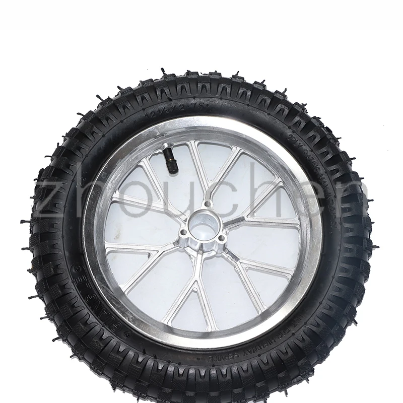 set 12 1/2 X 2.75 Front or Rear Wheel Assembly  1/2X2.75 Tire for Razor Dirt Bike Rocket MX350 MX400 Mini Dirtbike