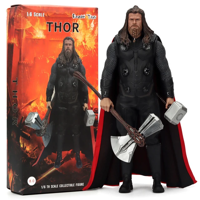 1/6 Large Thor Action Figures Toys 30cm Avengers Thor Pvc Movable