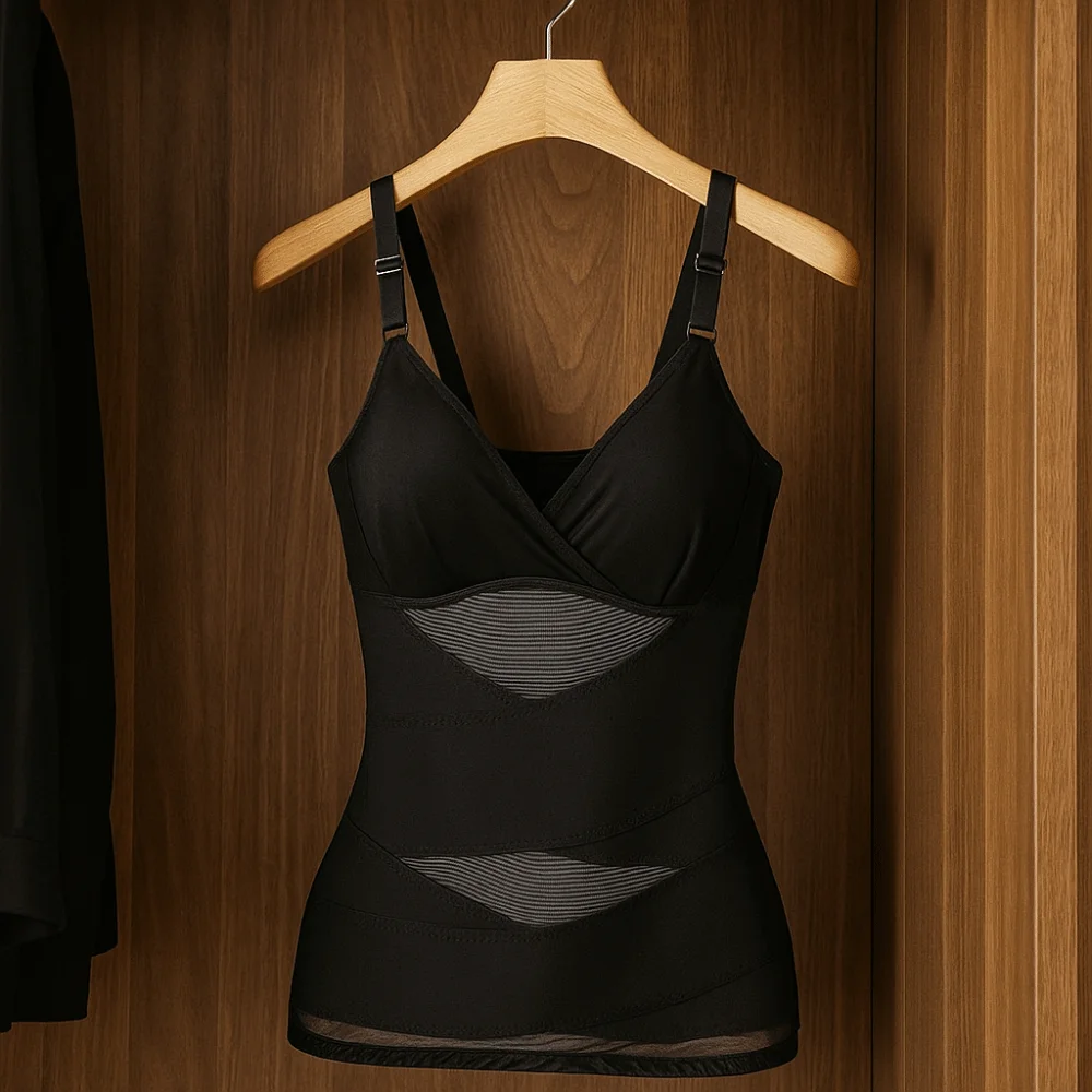 

Cross Belt Camisole Body Shaper Belly Contracting Waist Trainer Slimming Shapewear Deep V Vest Women Seamless Underwear