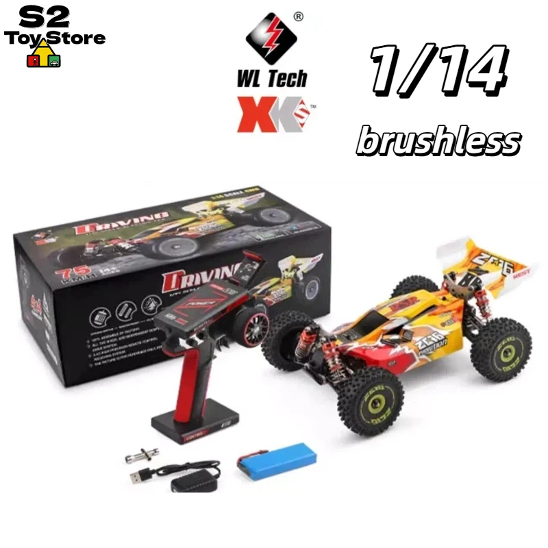WLtoys 144010 Brushless 4WD RC Short Course Racing Buggy High Speed Off Road Drift Car Professional Competition Model For Adult