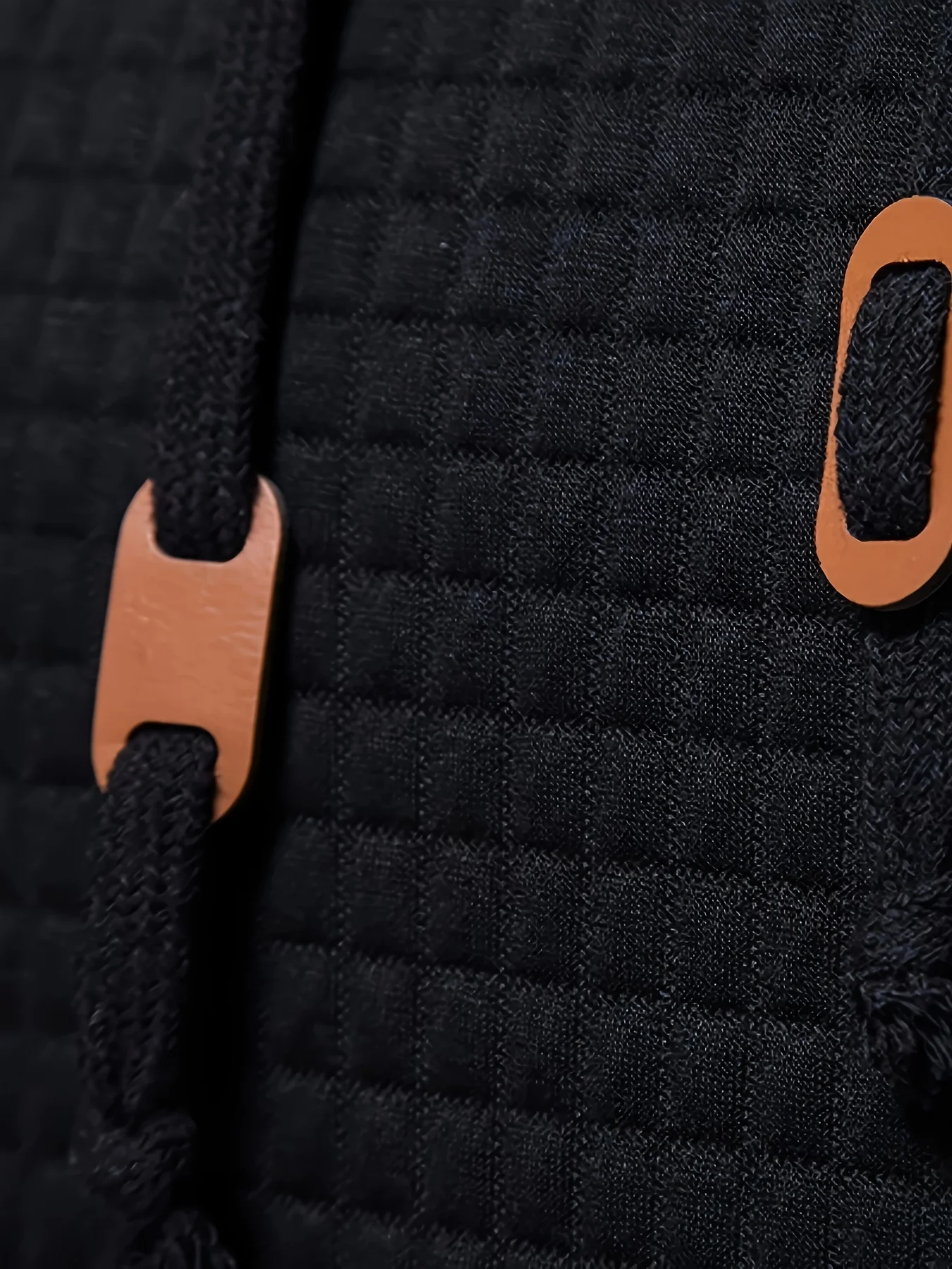 طقم ملابس رياضية بقلنسوة أساسية للرجال مكون من قطعتين - مصنوع من نسيج محبوك من البوليستر وأكمام طويلة، لون خالص مع مرونة قليلاً