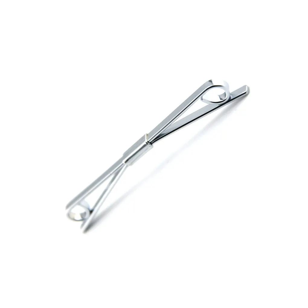 Men’s Plated Collar Bar Metal Polished Collar Bar Necktie Tie Clip Bar