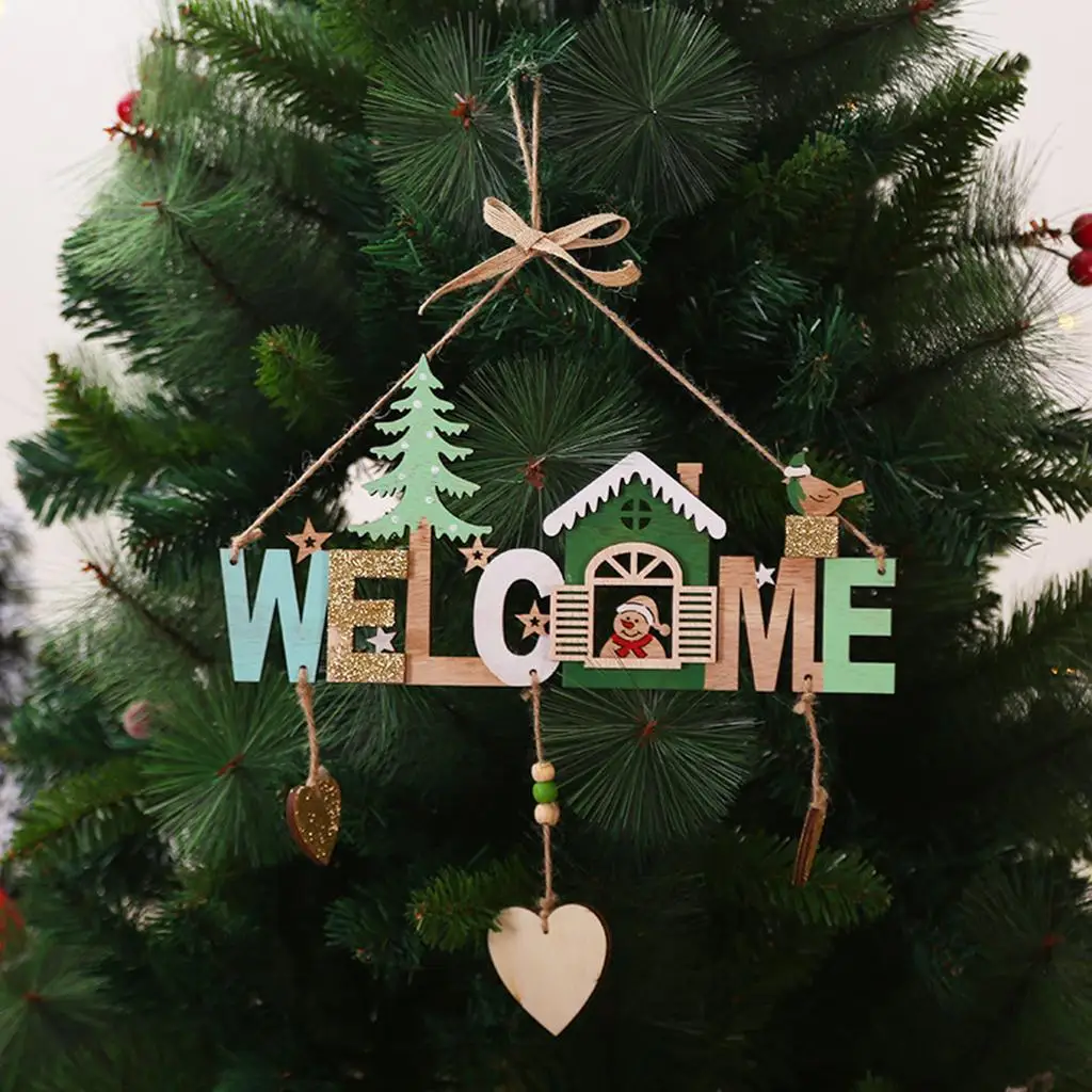 

Деревянные подвески для рождественской елки, украшения, деревянные украшения, кусочки деревянной стружки для настенной двери