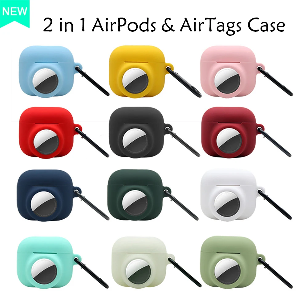 

2 In 1 Silicone Case For And Pro 3 2 1 Soft Protective Cover For Earphone Tracker Accessories