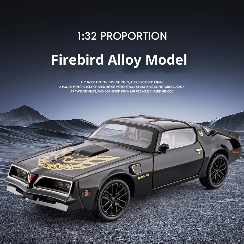 

1:32 Pontiac Firebird simulated sound and light alloy die-cast car model supercar car model children's toy car ornaments