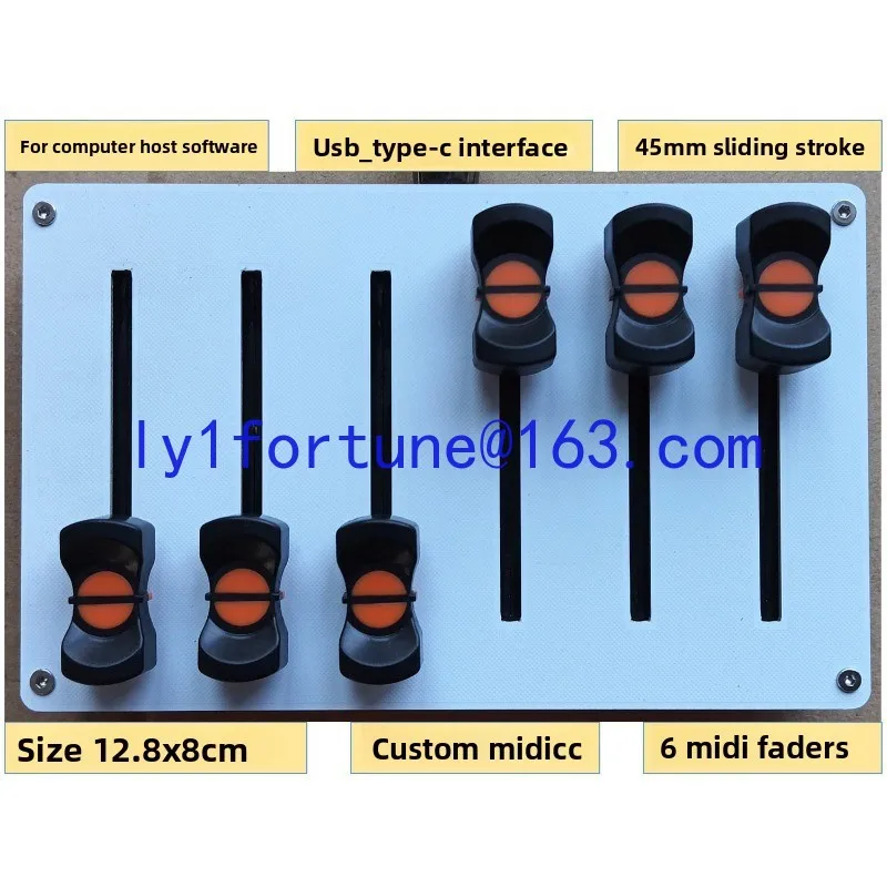 6-Channel MIDI push rod 45mm Fader custom CC information USB interface music host software controller