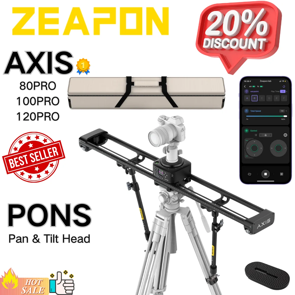 

Zeapon AXIS Muti-осевой слайдер DSLR-камера, видео, моторизованный слайдер из углеродного волокна, работает для коммерческой видеосъемки, макросъемки