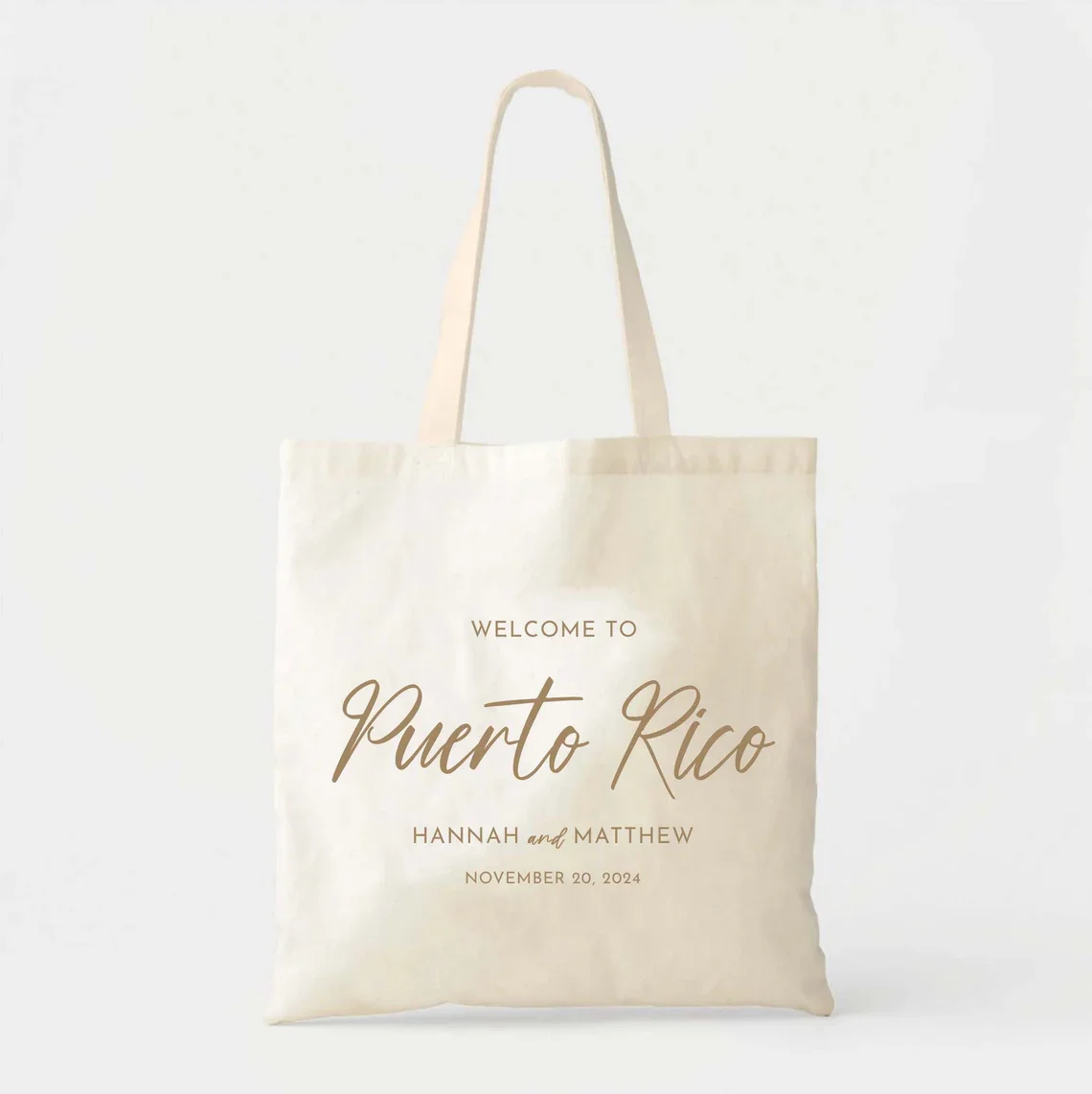 Puerto Rico Welcome Tote - Wedding Welcome Bag - Custom Wedding Tote - Bachelorette Gift - Destination Wedding Tote - Puerto Ric