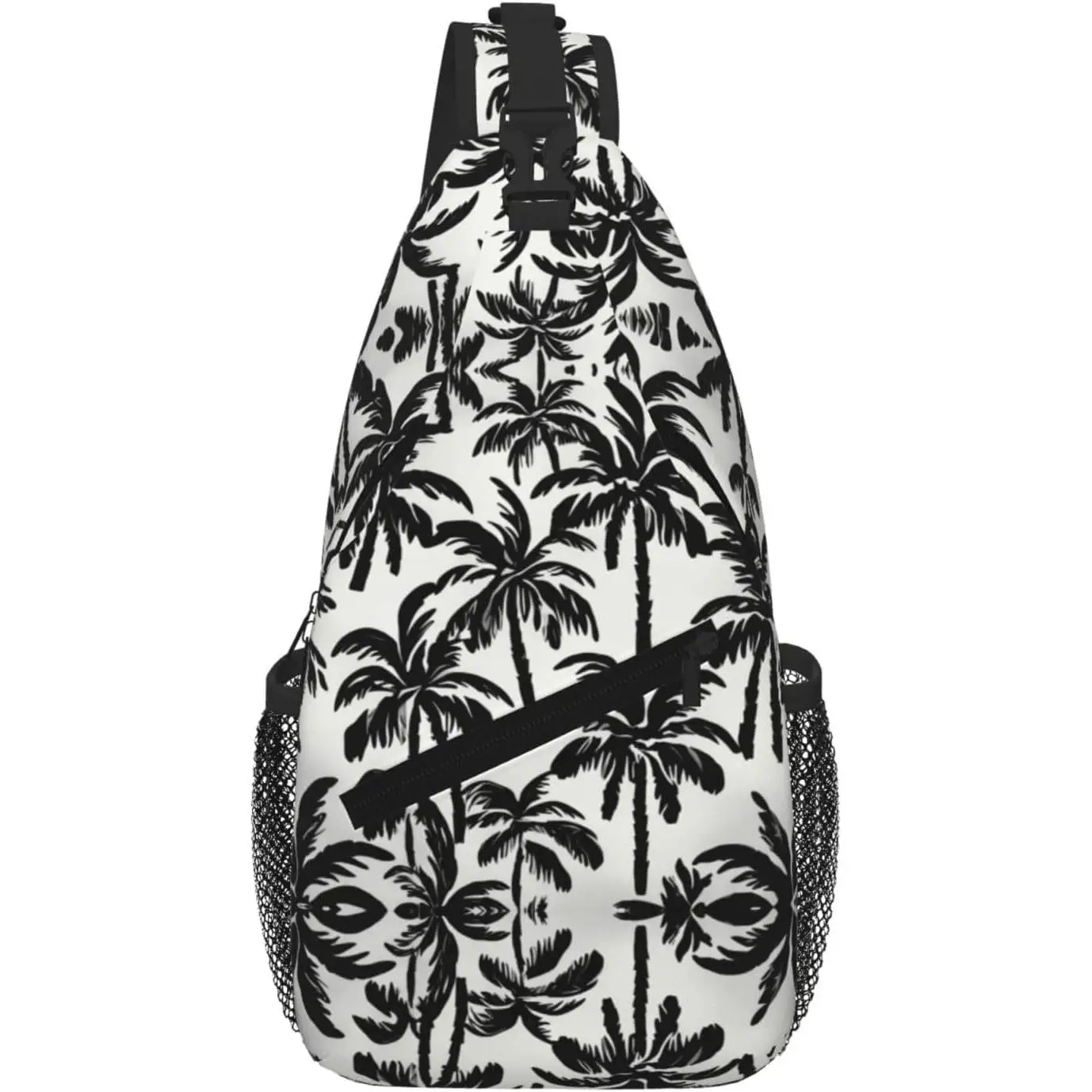 

Рюкзак через плечо с принтом пальмы, сумка на ремне, дорожная походная нагрудная сумка, рюкзак для путешествий, небольшой рюкзак для женщин и мужчин