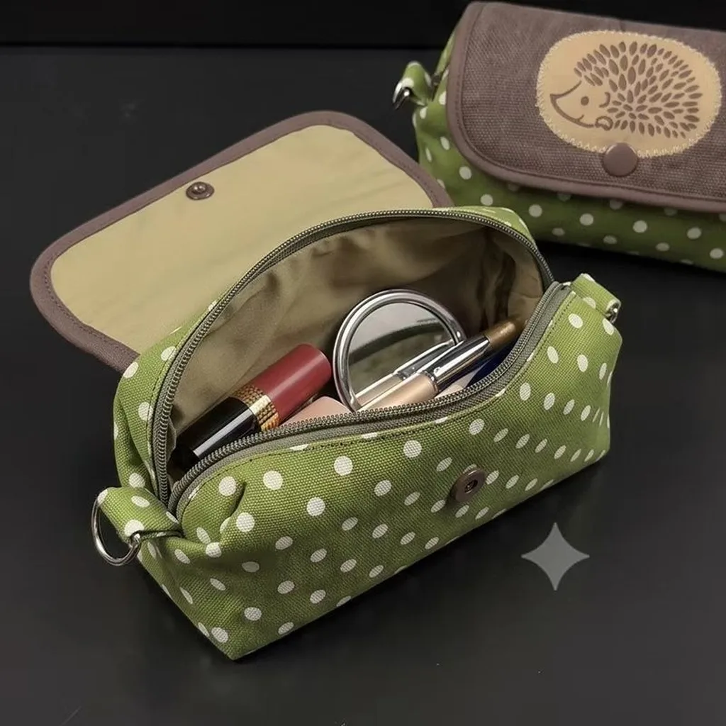 Embroidered Pencil Bag Sturdy Canvas Pencil Bag Canvas Stationery Bag Embroidered For Students Stationery Storage Data Cables